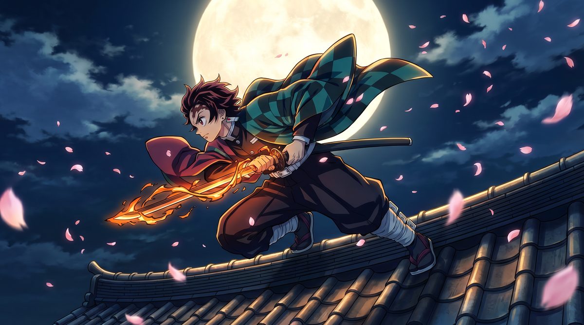 高清3D动漫月下剑舞原创视频